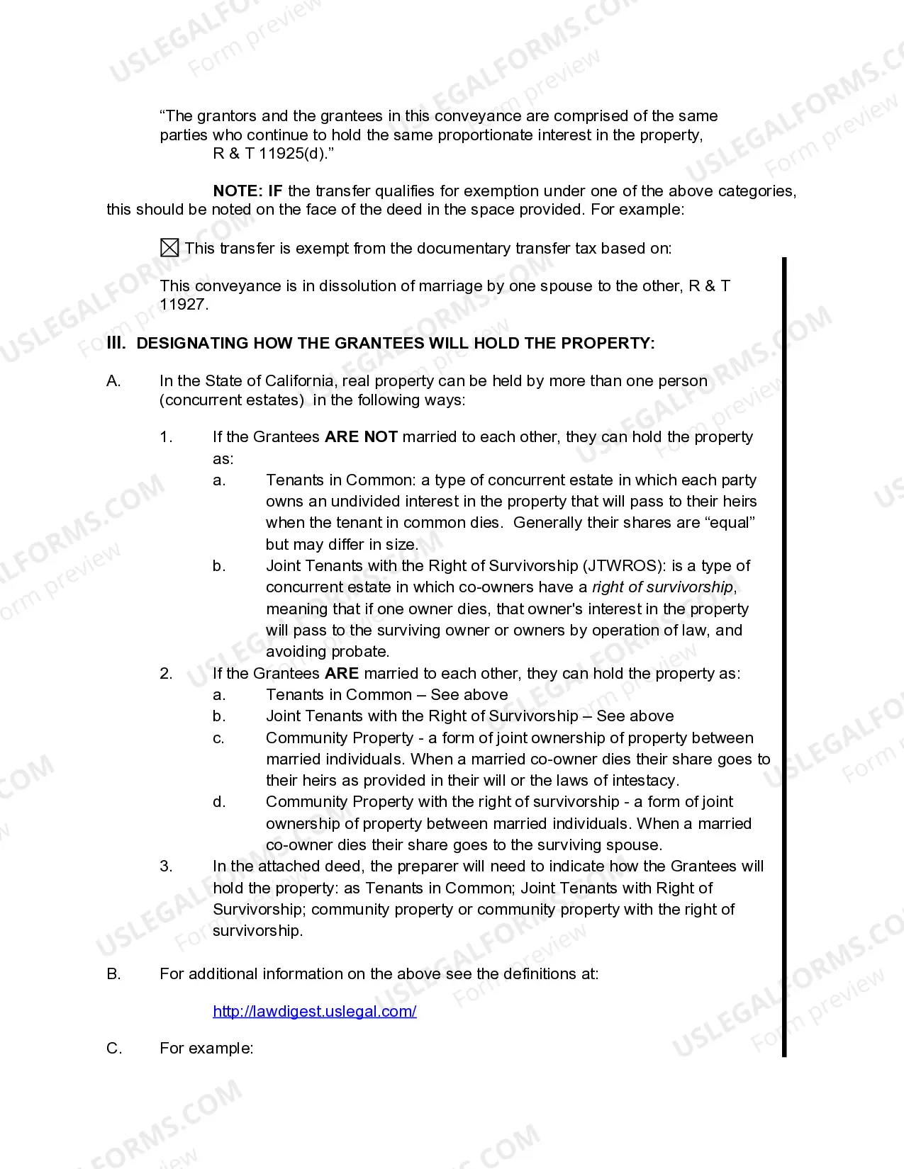 Preview Quitclaim Deed - Four Individuals to Three Individuals