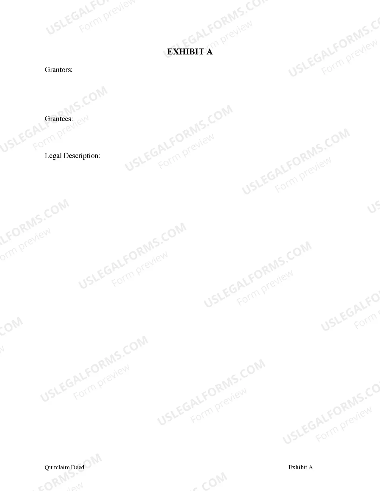 Preview Quitclaim Deed - Three Individuals to Two Individuals