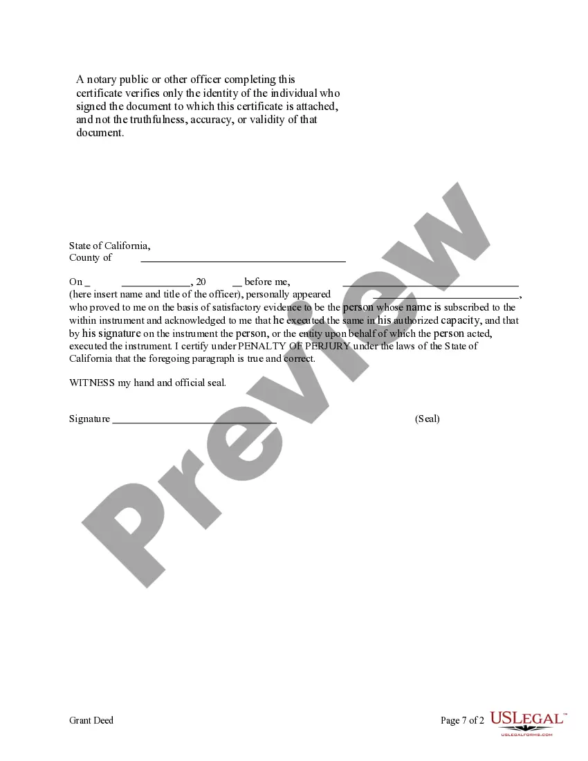 Preview Grant Deed - Trust (Two Trustees) to Three Individuals