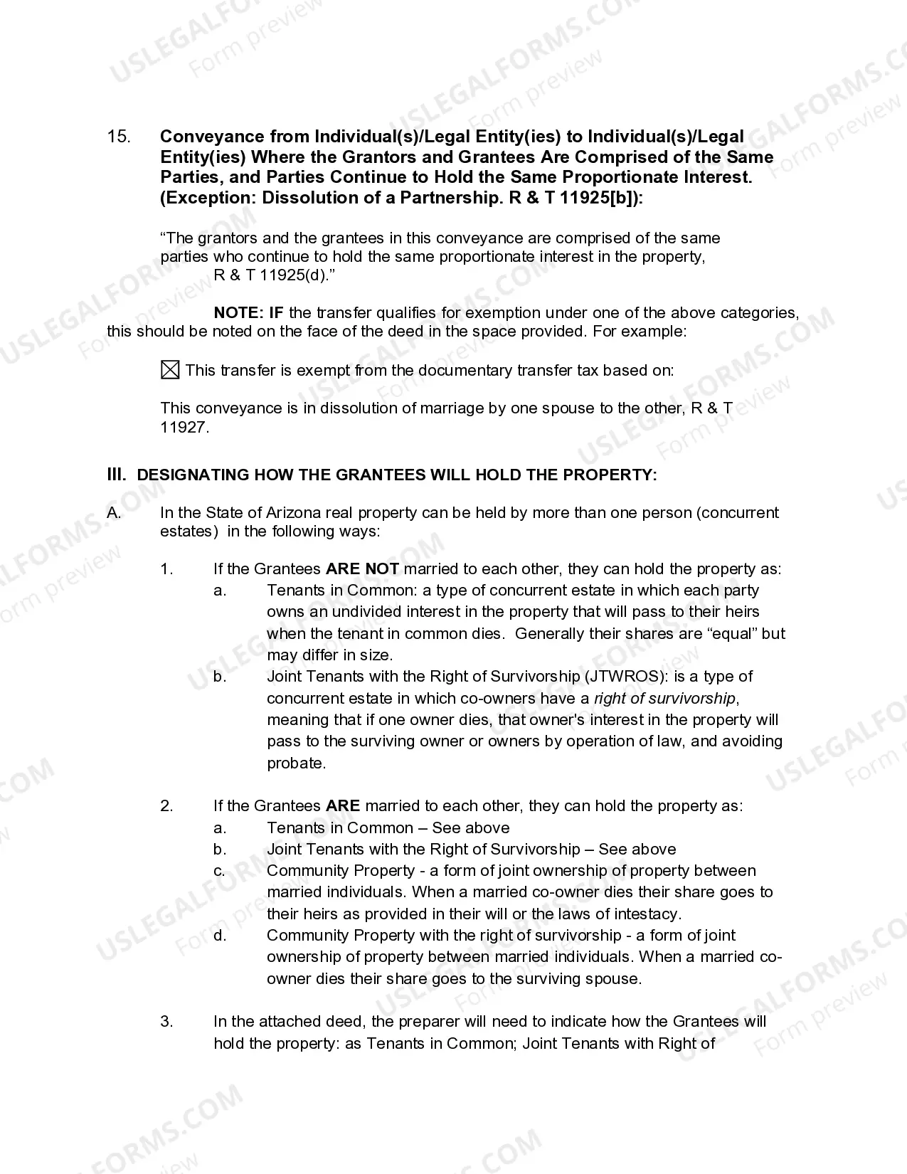 Preview Grant Deed for Mineral Rights - Individual to Husband and Wife