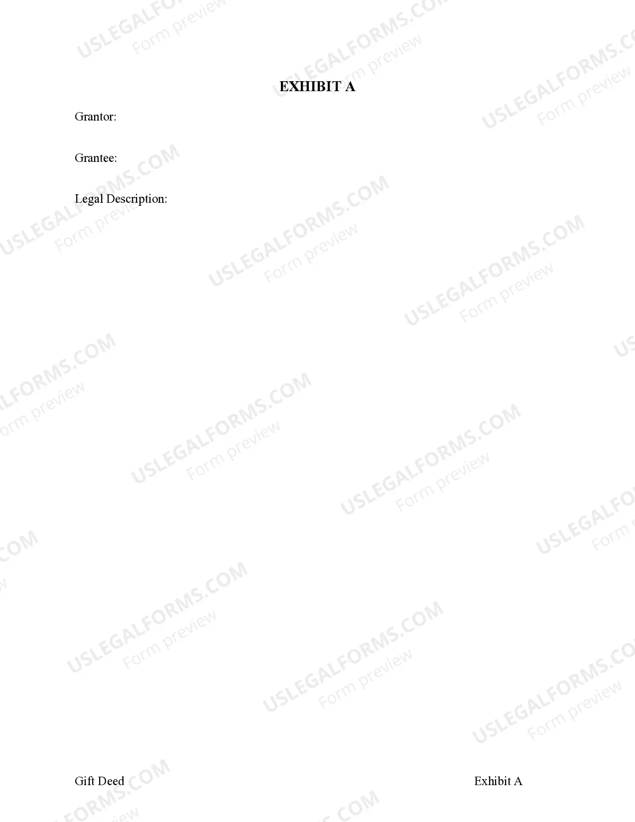 Preview Gift Deed - From Two Individual Grantors to Two Individual Grantees