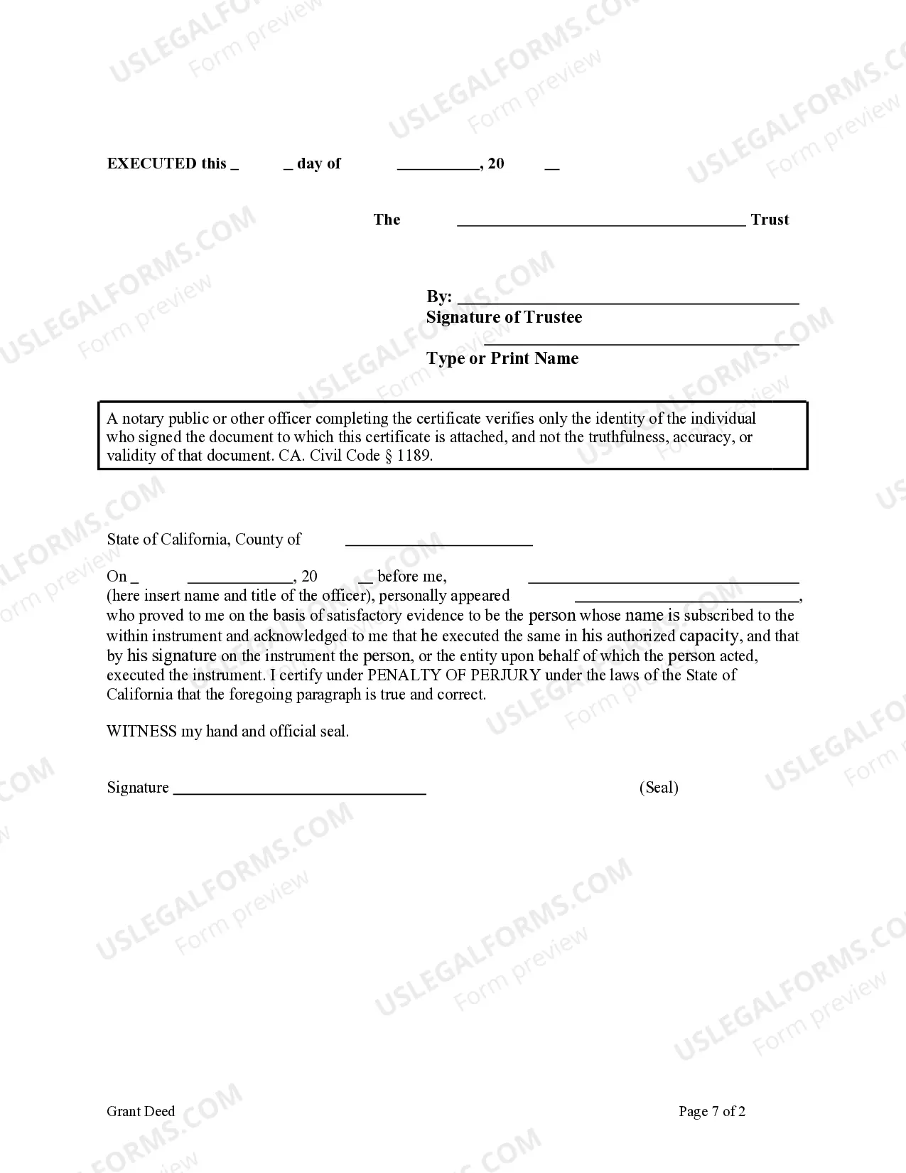 Preview Grant Deed from Trust to Two Individuals