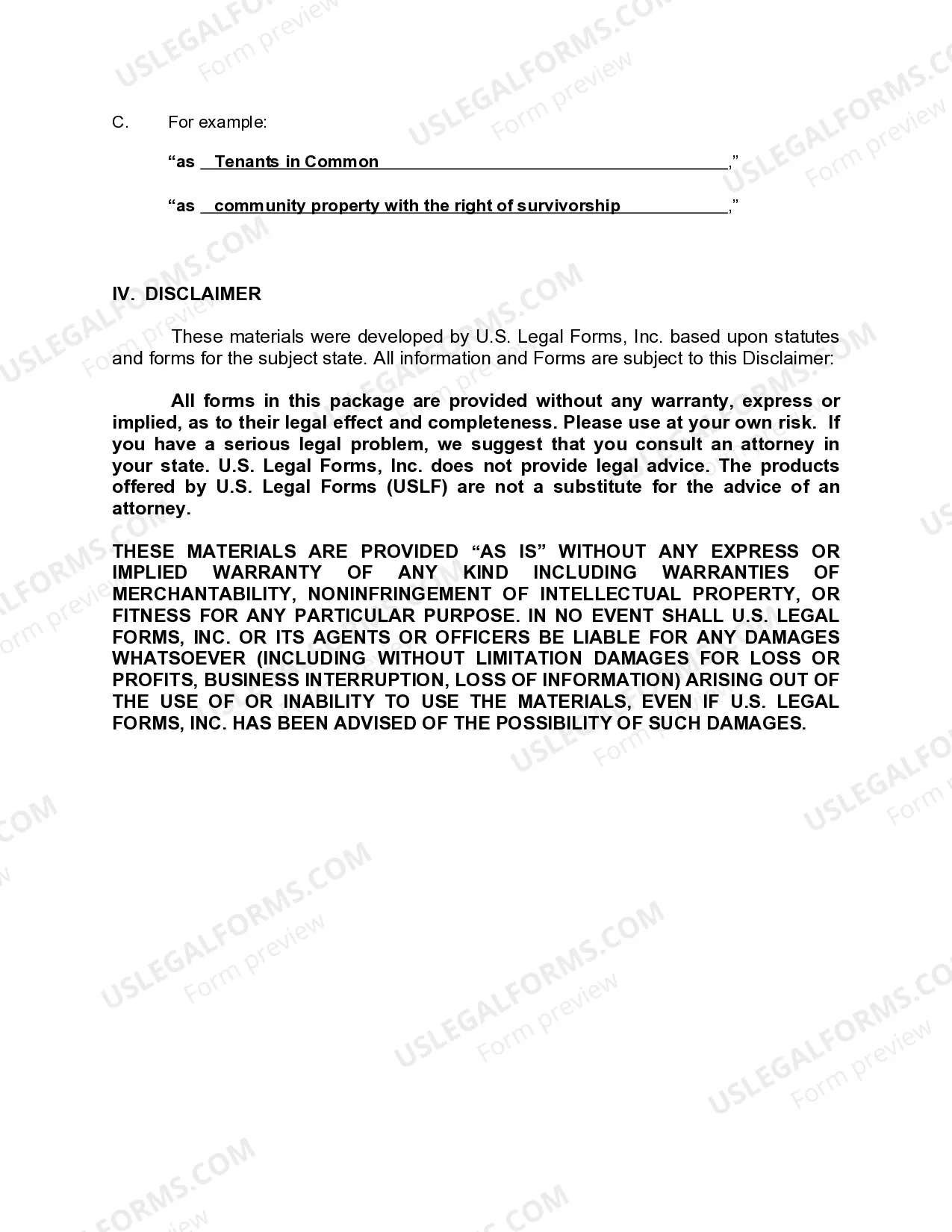 Preview Quitclaim Deed - Wife to Herself and Husband