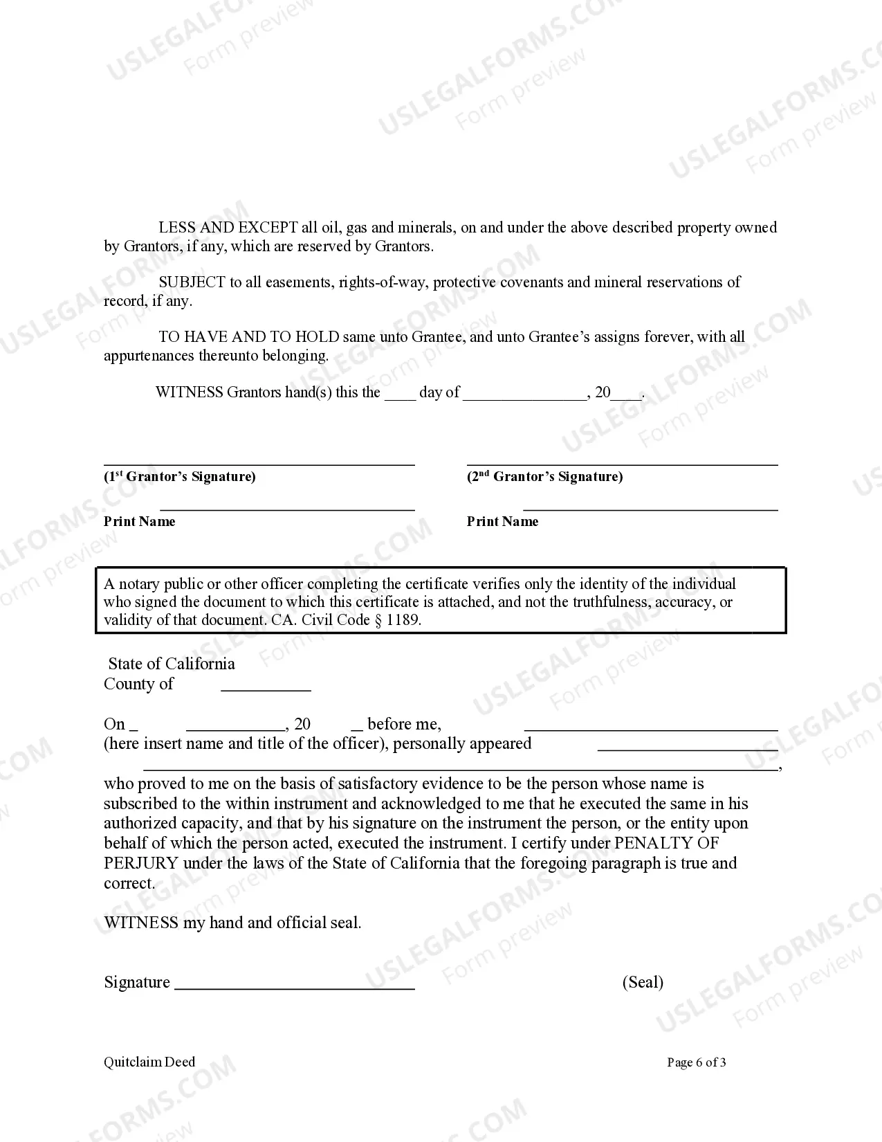 Preview Quitclaim Deed by Two Individuals to LLC