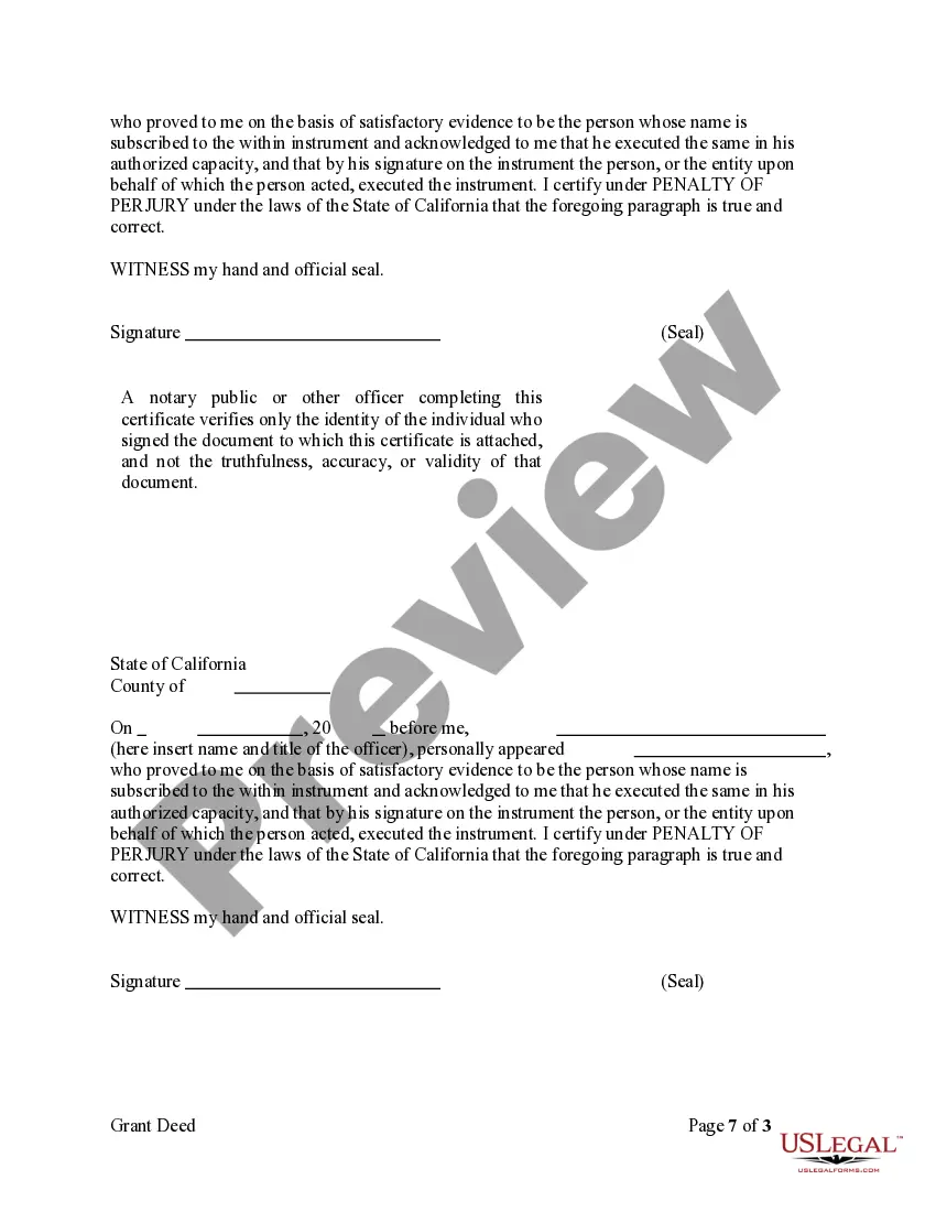 Preview Grant Deed from Two Individuals to LLC