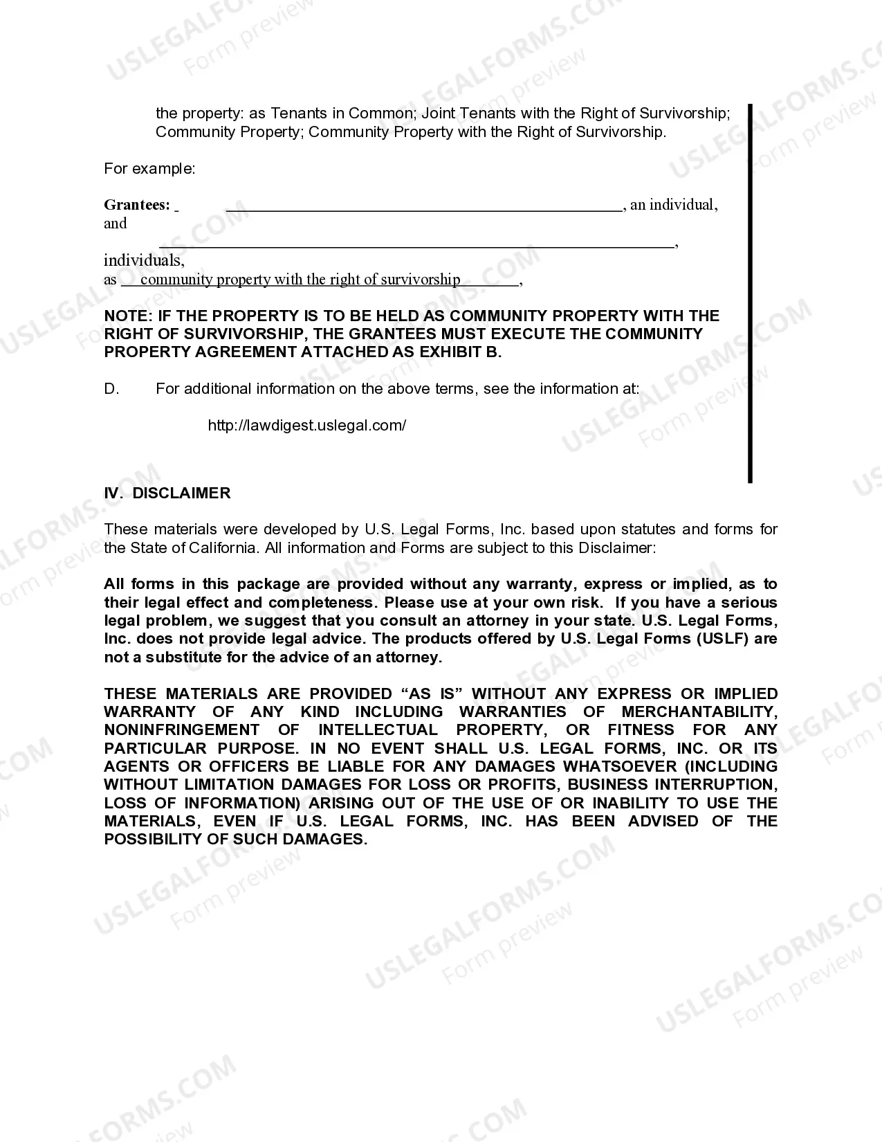 Preview Enhanced Life Estate or Lady Bird Quitclaim Deed from Two Individuals, or Husband and Wife, to Two Individuals, or Husband and Wife