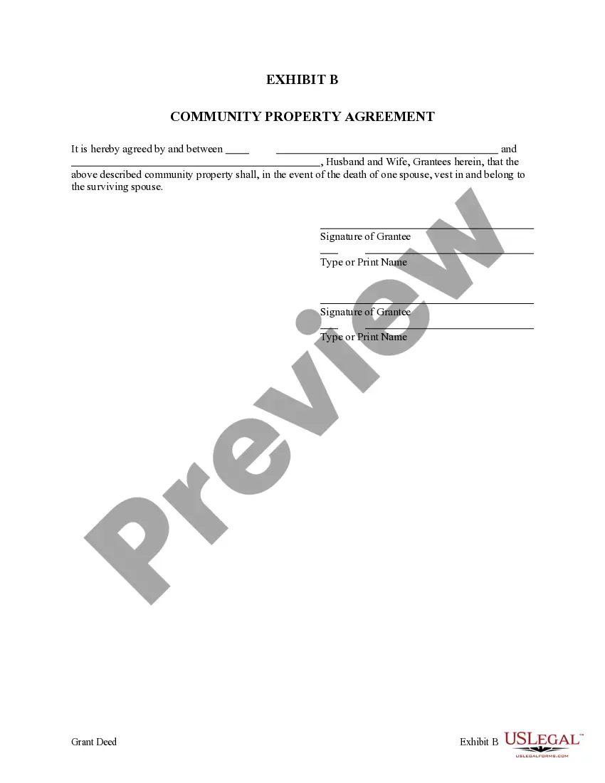 Preview Enhanced Life Estate or Lady Bird Grant Deed from Two Individuals, or Husband and Wife, to Two Individuals, or Husband and Wife
