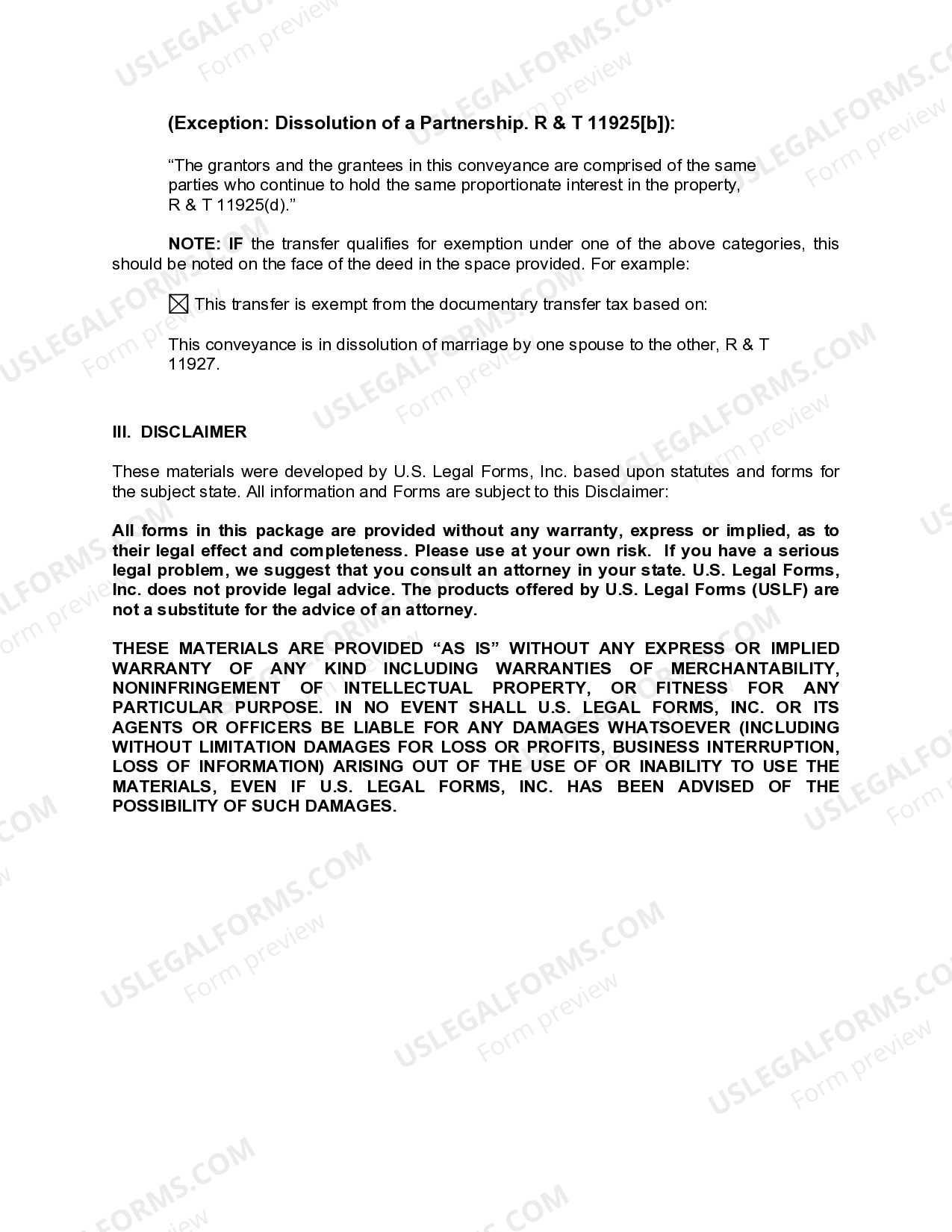 California Special Warranty Deed from Individual to Individual - Warranty  Deed Form California | US Legal Forms