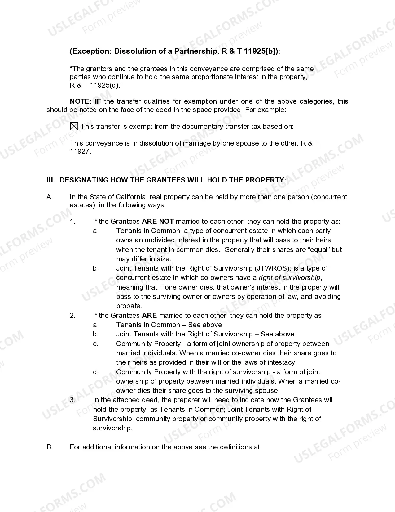 Preview Quitclaim Deed from a Limited Liability Company to a Husband and Wife