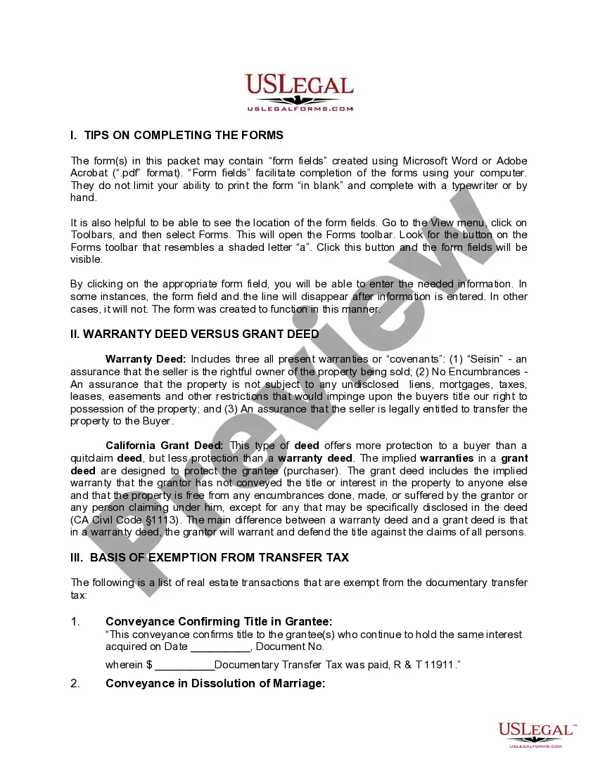 Preview Warranty Deed from Two Individuals to an Individual.