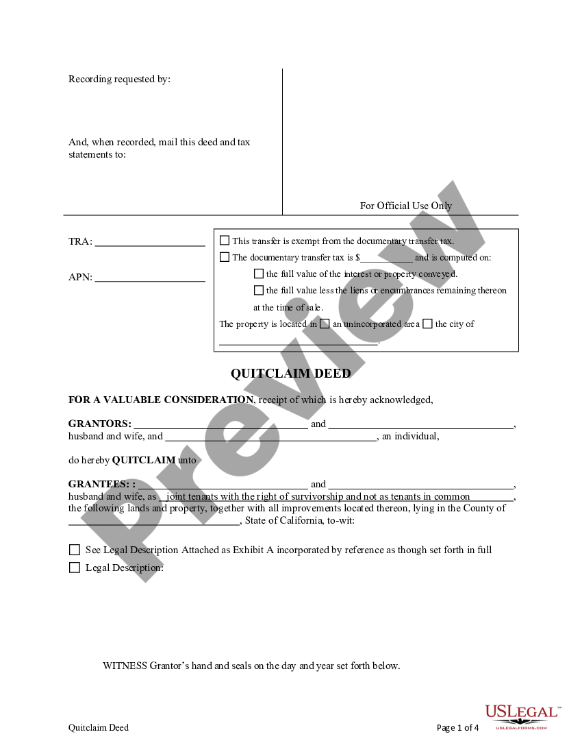 California Quitclaim Deed Form Fillable Us Legal Forms 6924