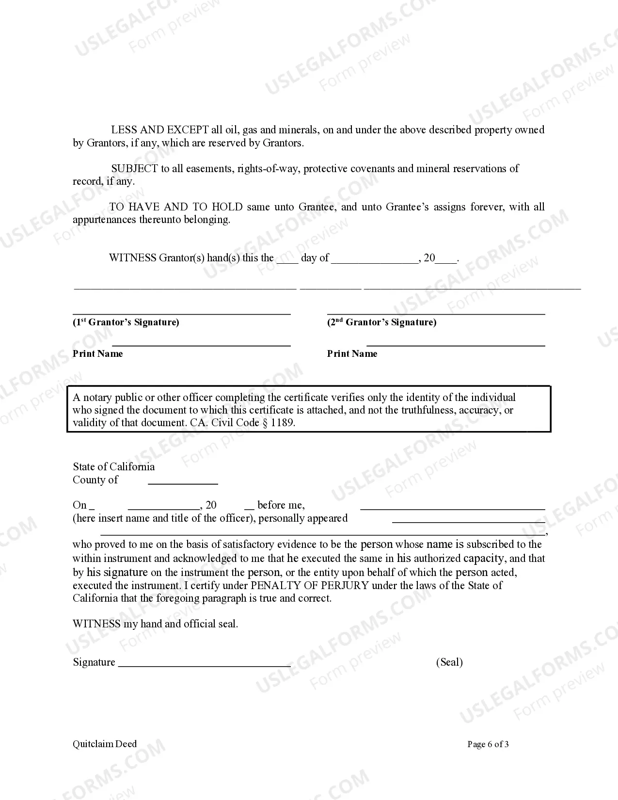Preview Quitclaim Deed by Two Individuals to Corporation