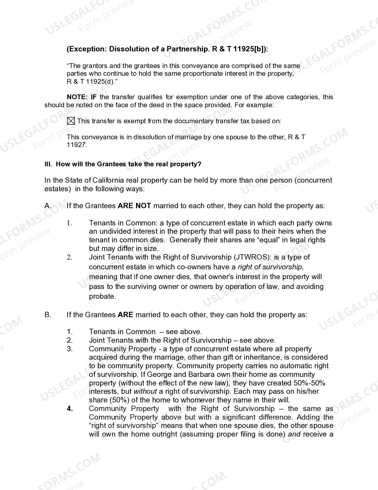 Preview Enhanced Life Estate or Lady Bird Quitclaim Deed from an Individual to three Individuals