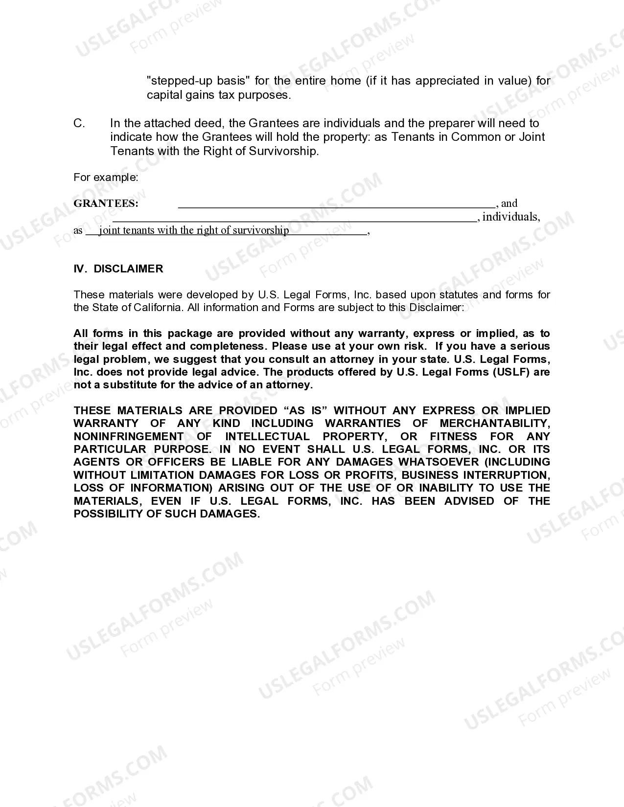 Preview Enhanced Life Estate or Lady Bird Quitclaim Deed from an Individual to three Individuals