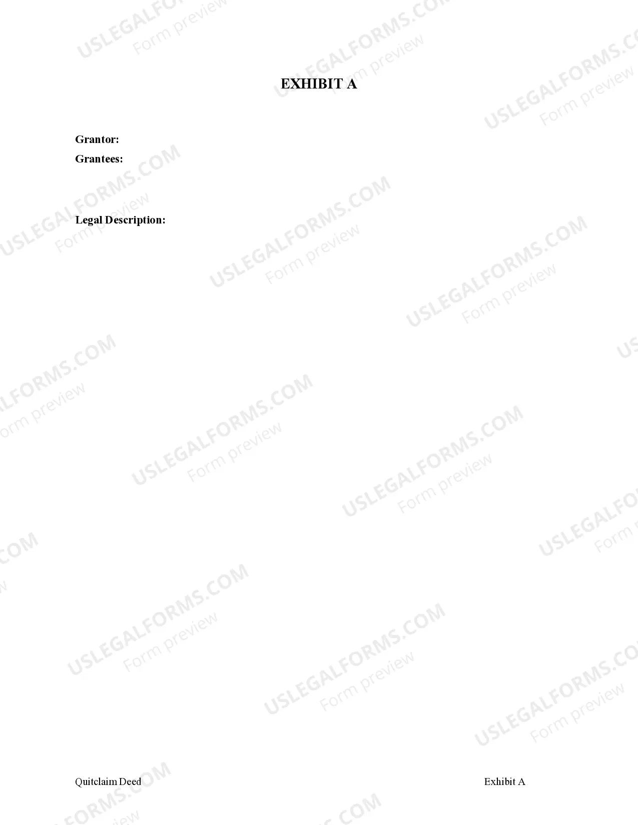 Preview Enhanced Life Estate or Lady Bird Quitclaim Deed from an Individual to three Individuals