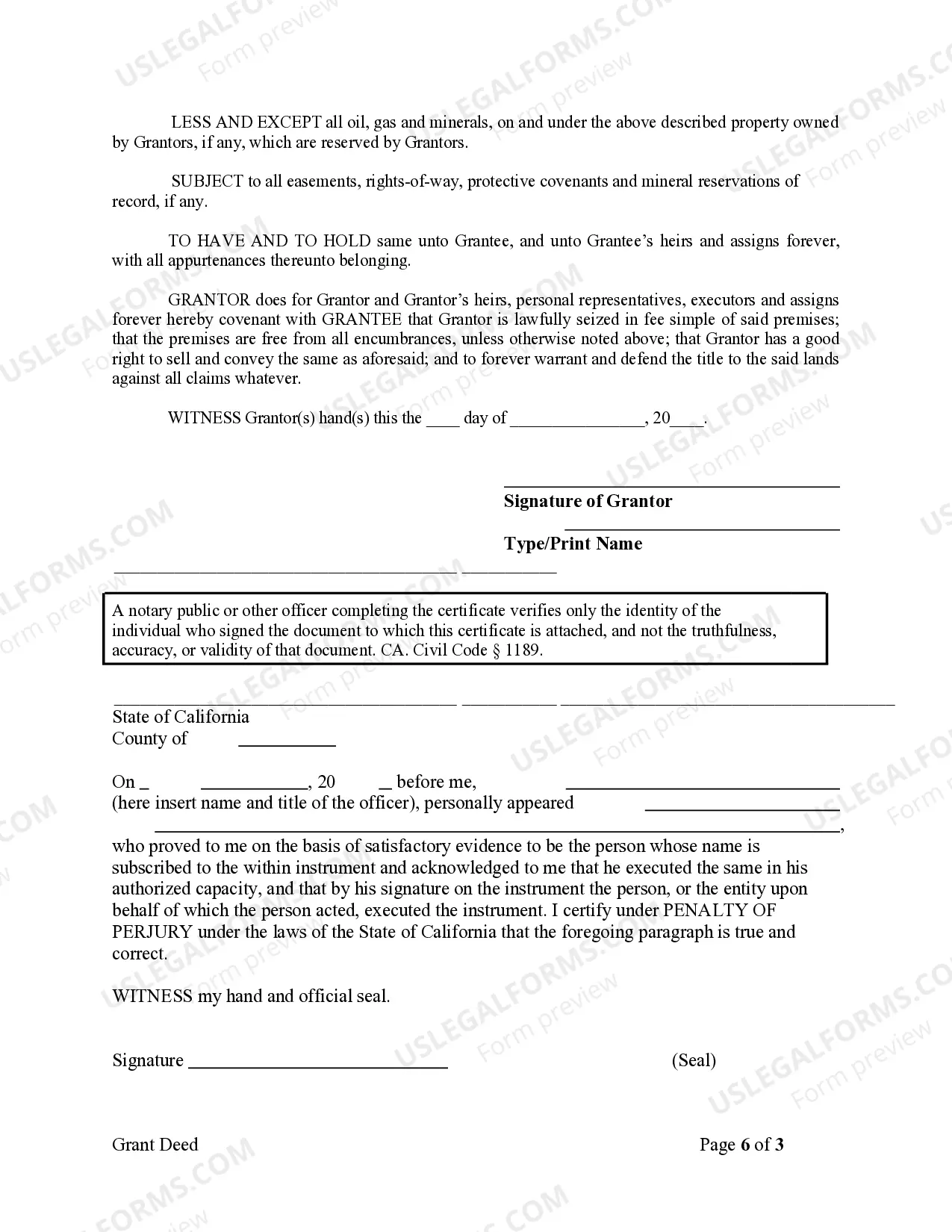 Preview Grant Deed from Individual to Corporation