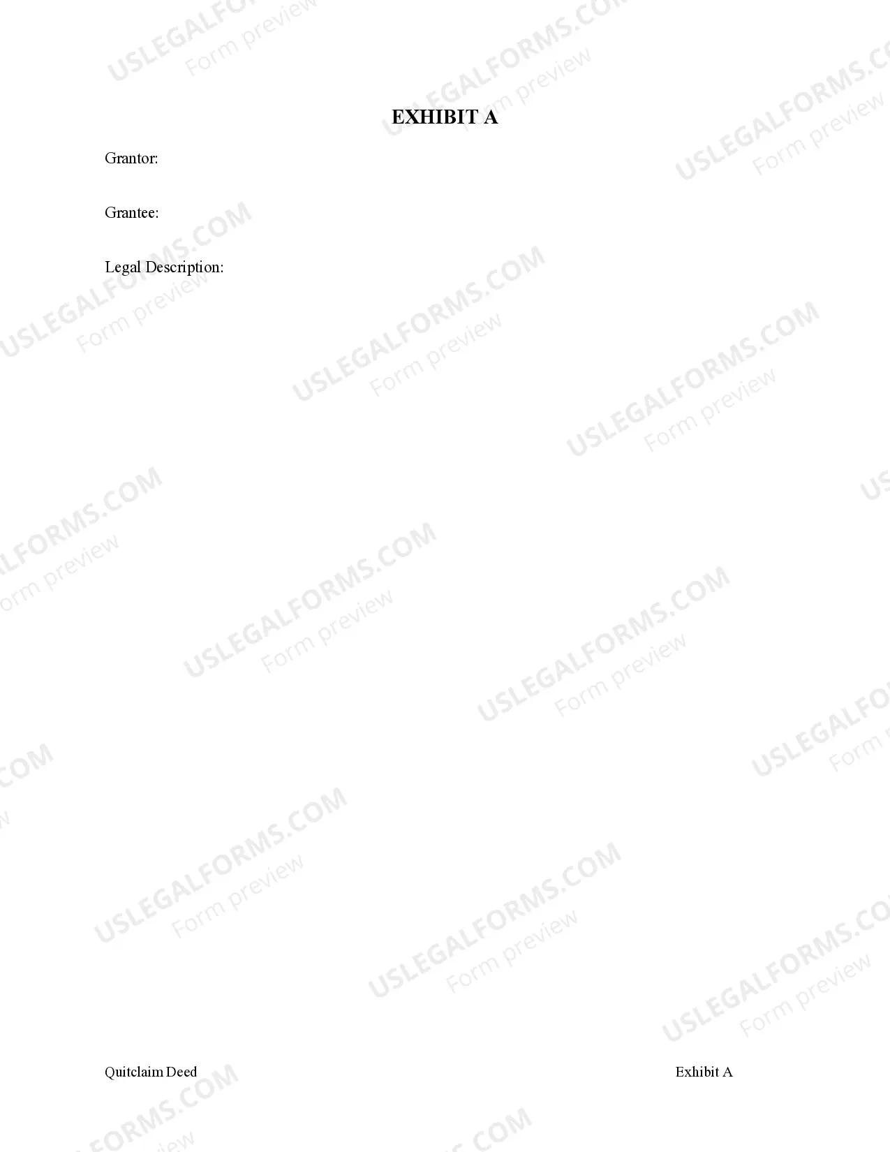 Preview Quitclaim Deed from Individual to LLC