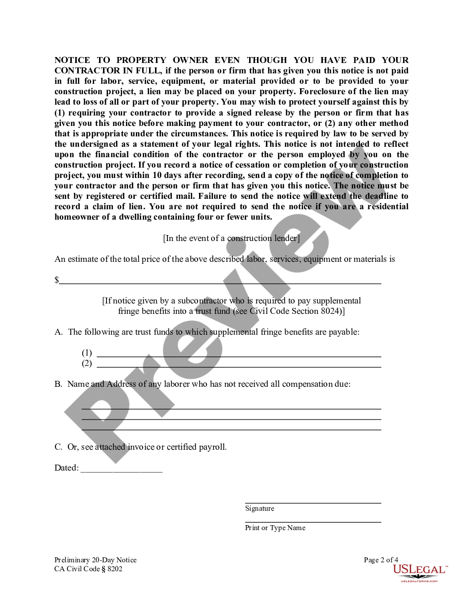 california-preliminary-20-day-notice-construction-liens-civil-code