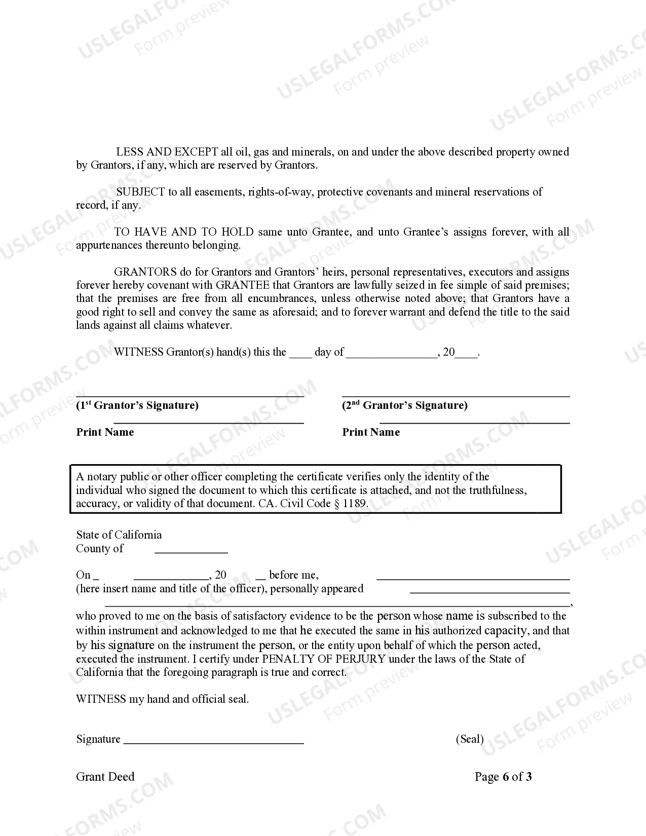 Preview Grant Deed from Husband and Wife to Corporation