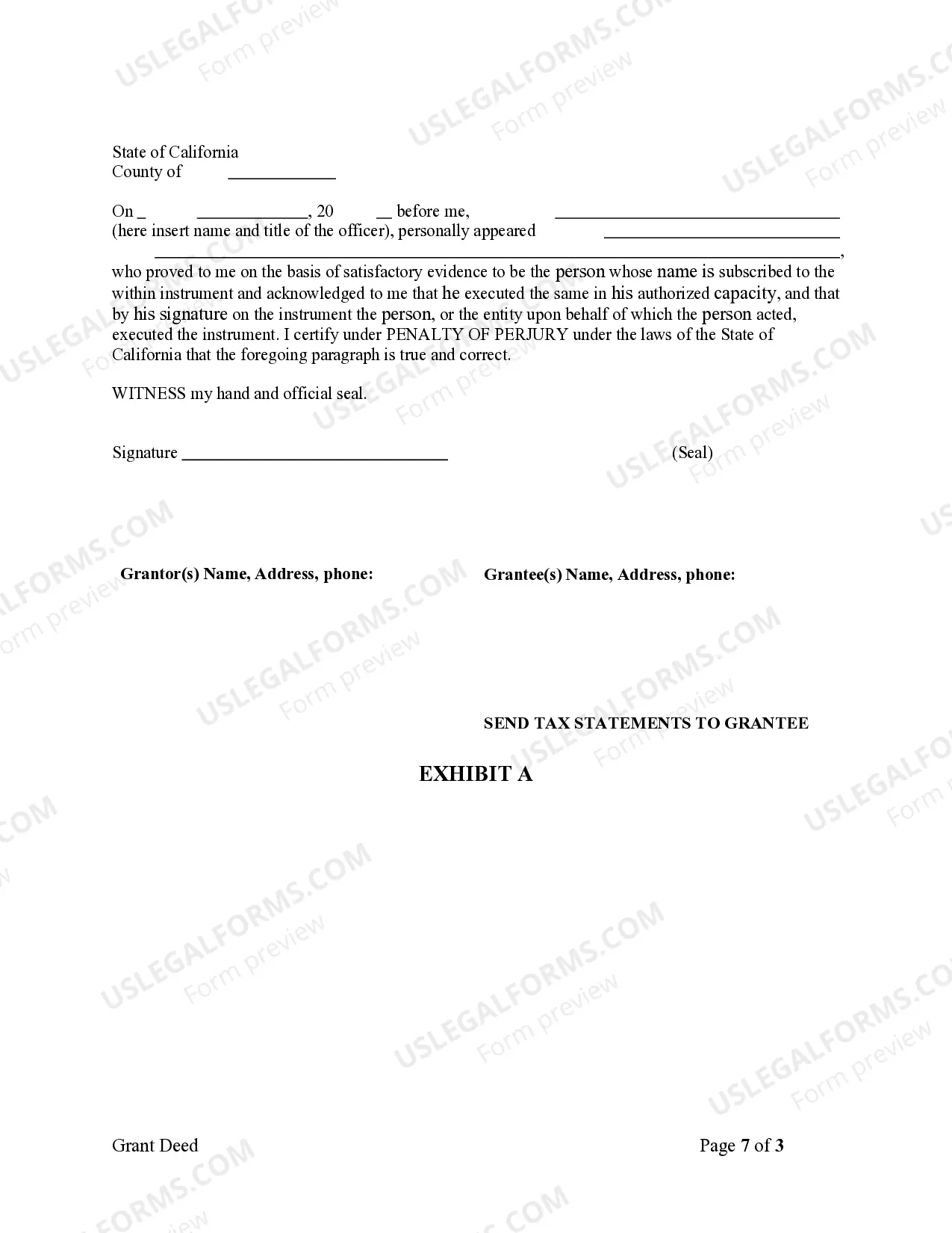 Preview Grant Deed from Husband and Wife to Corporation