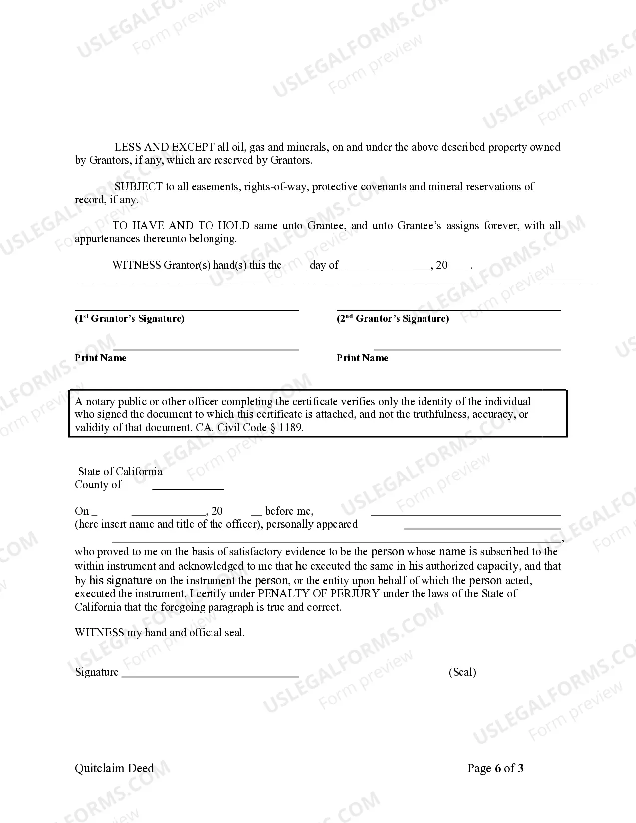 Preview Quitclaim Deed from Husband and Wife to LLC