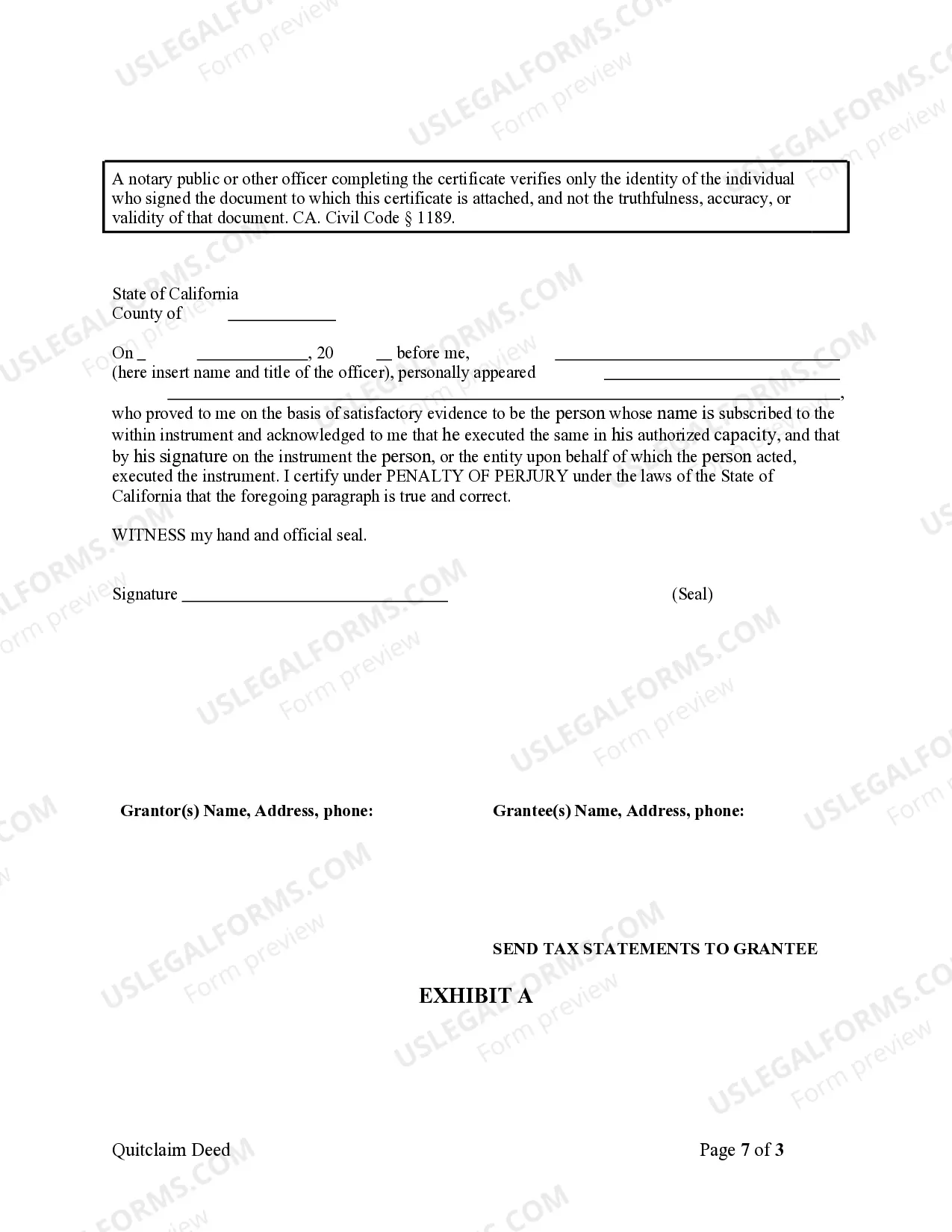 Preview Quitclaim Deed from Husband and Wife to LLC