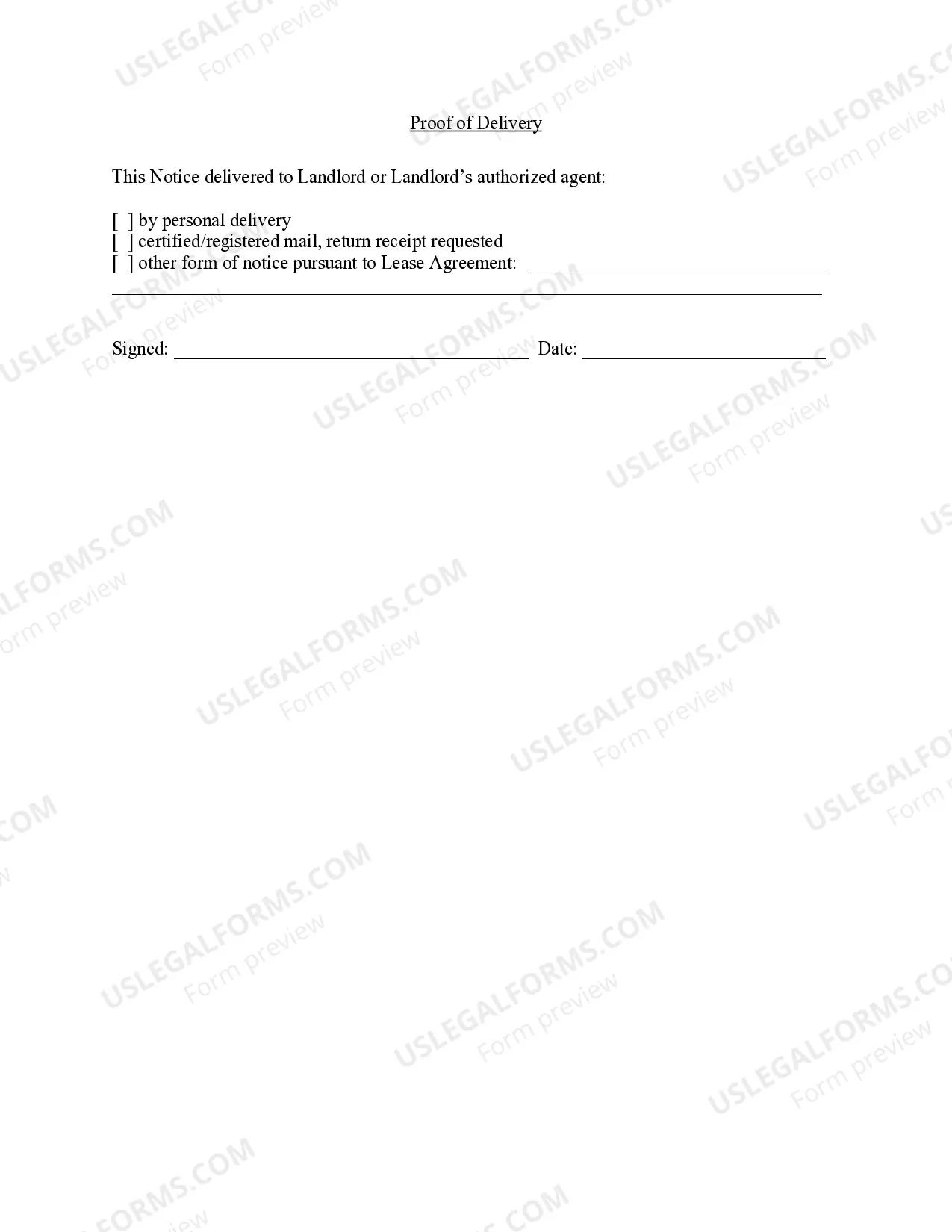 Preview Letter from Tenant to Landlord containing Notice that doors are broken and demand repair