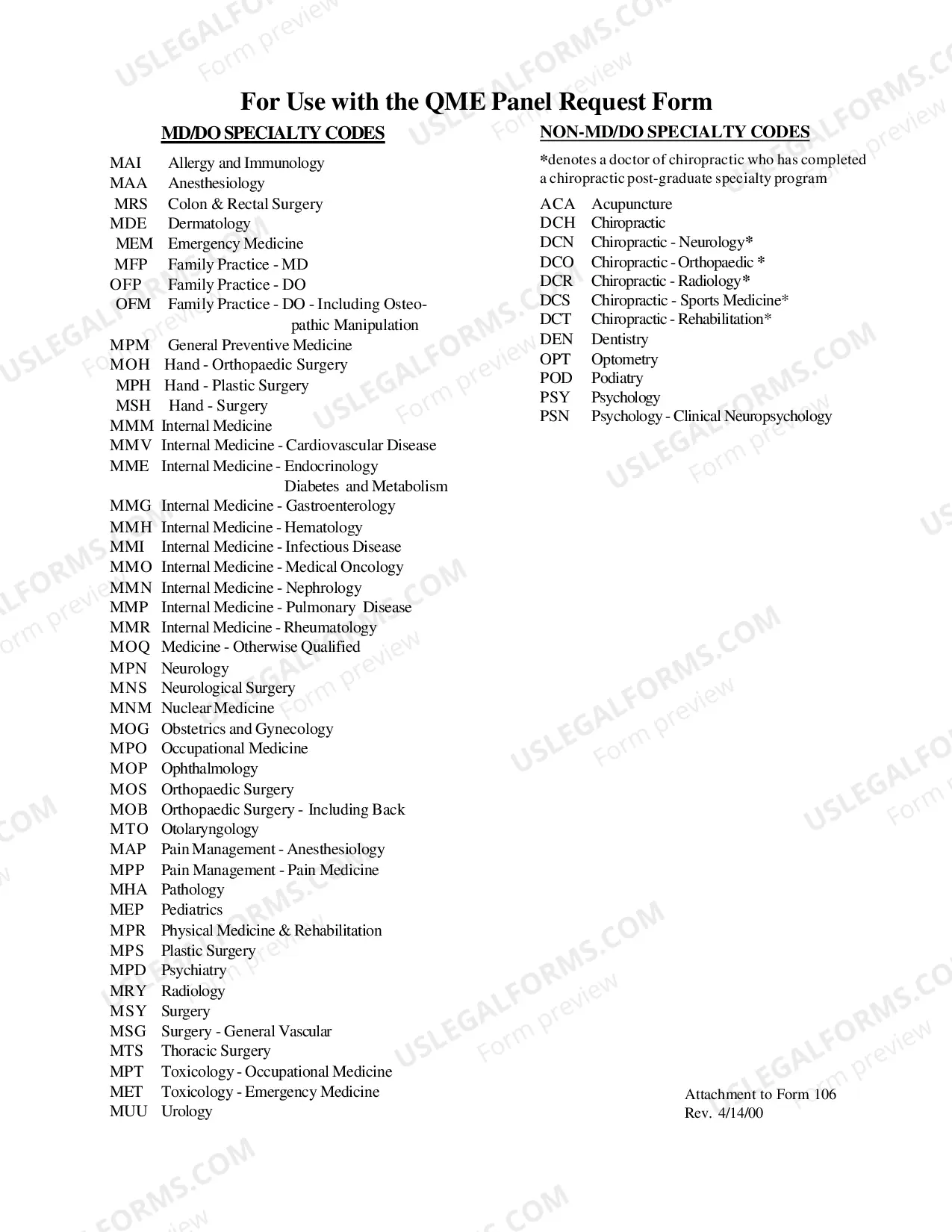Preview Request for Qualified Medical Evaluator for Workers' Compensation