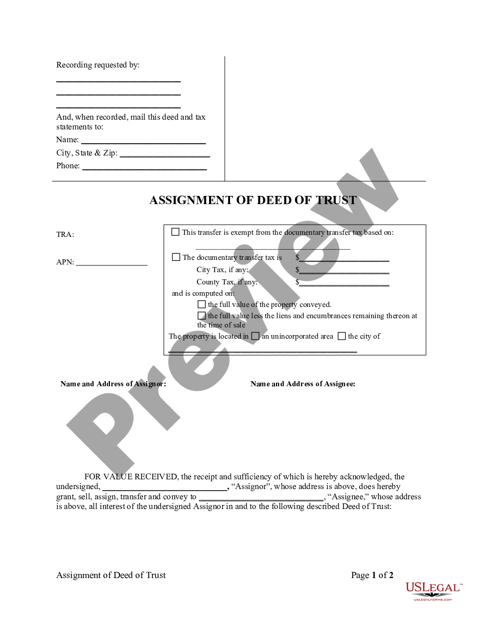 page 4 Assignment of Deed of Trust by Individual Mortgage Holder preview