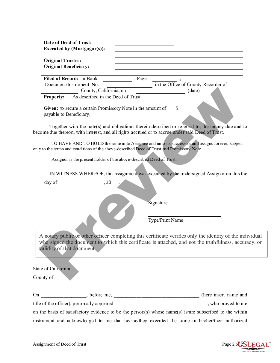 page 5 Assignment of Deed of Trust by Individual Mortgage Holder preview
