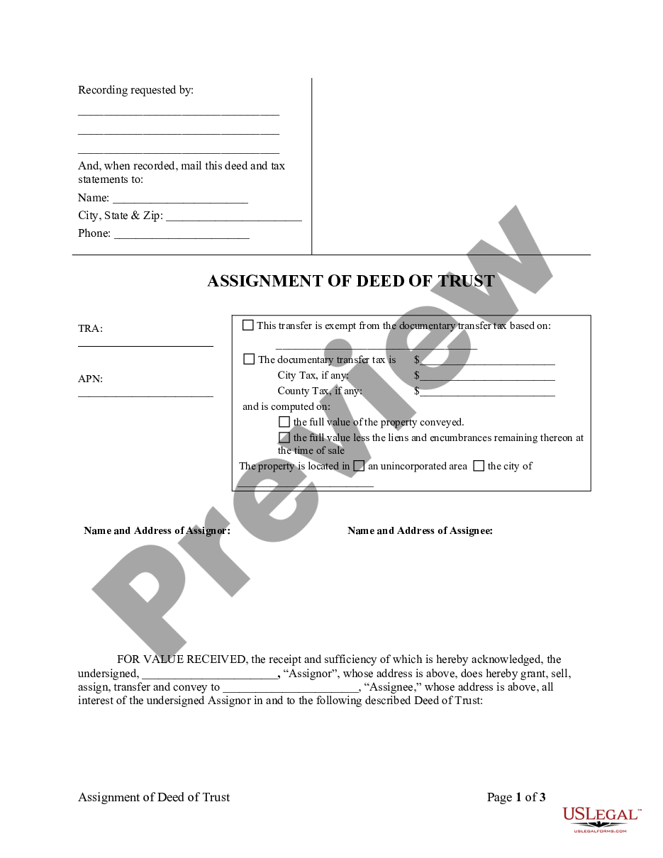 page 4 Assignment of Deed of Trust by Corporate Mortgage Holder preview