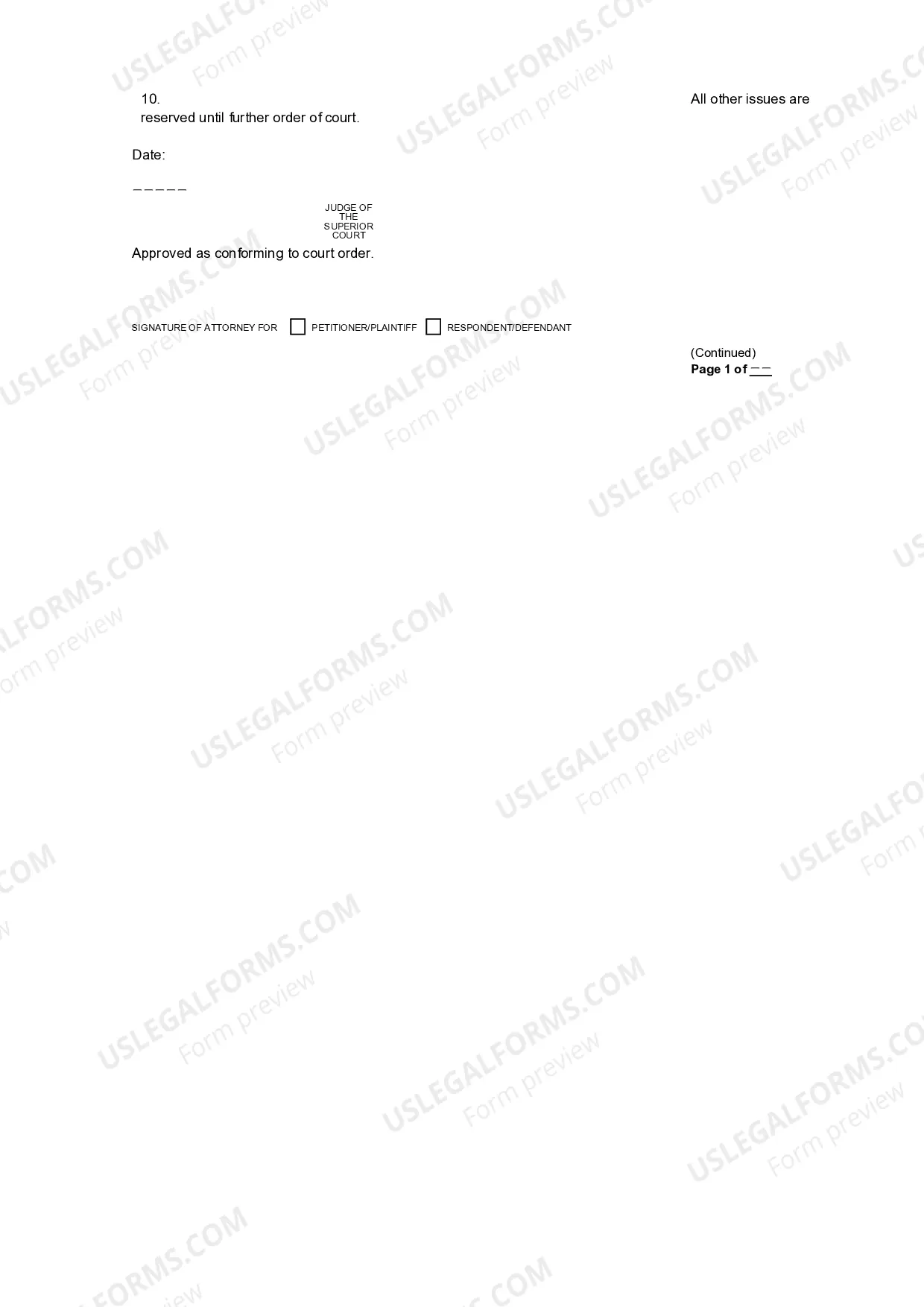 Preview Findings and Order After Hearing - Family Law Domestic Violence Prevention Uniform Parentage