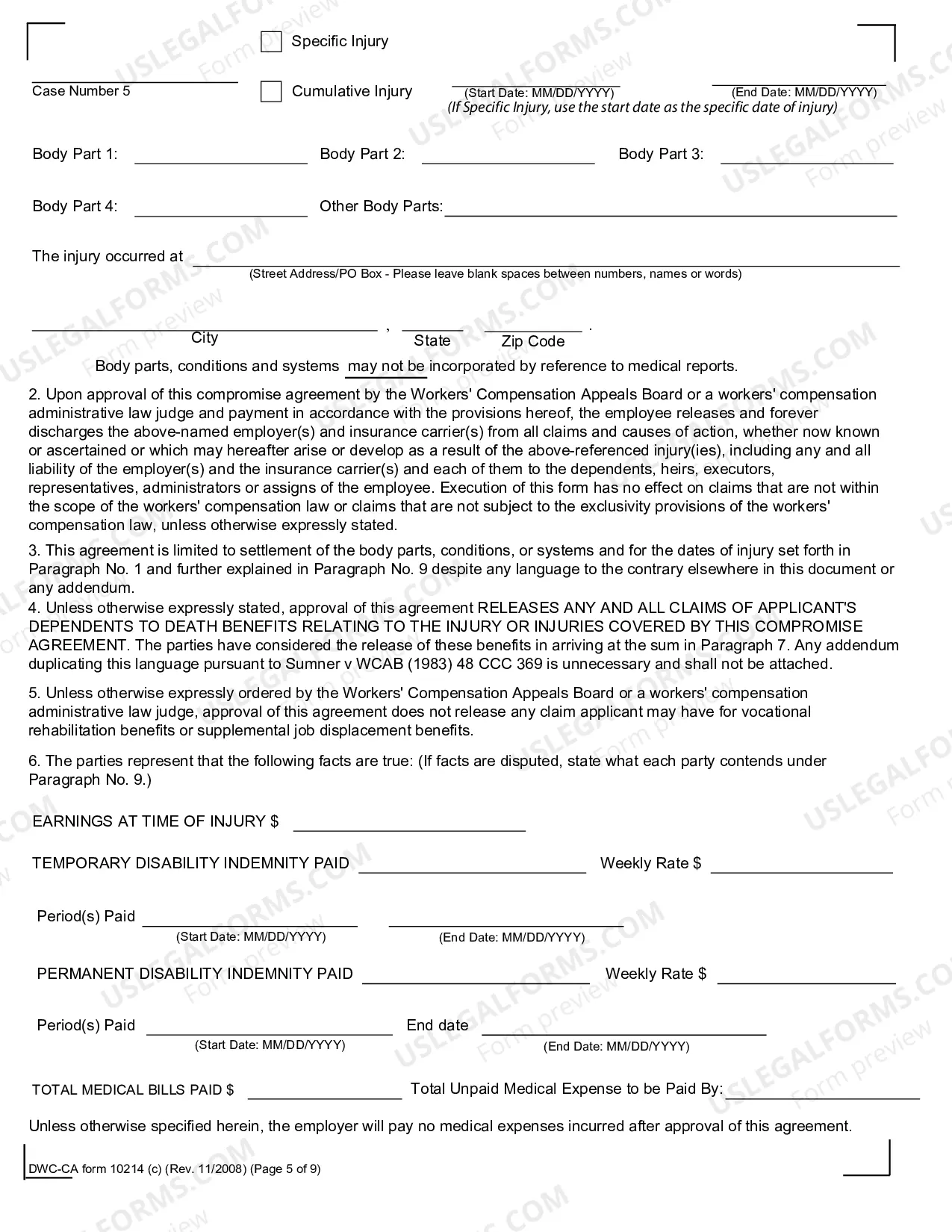 Preview Compromise and Release for Workers' Compensation