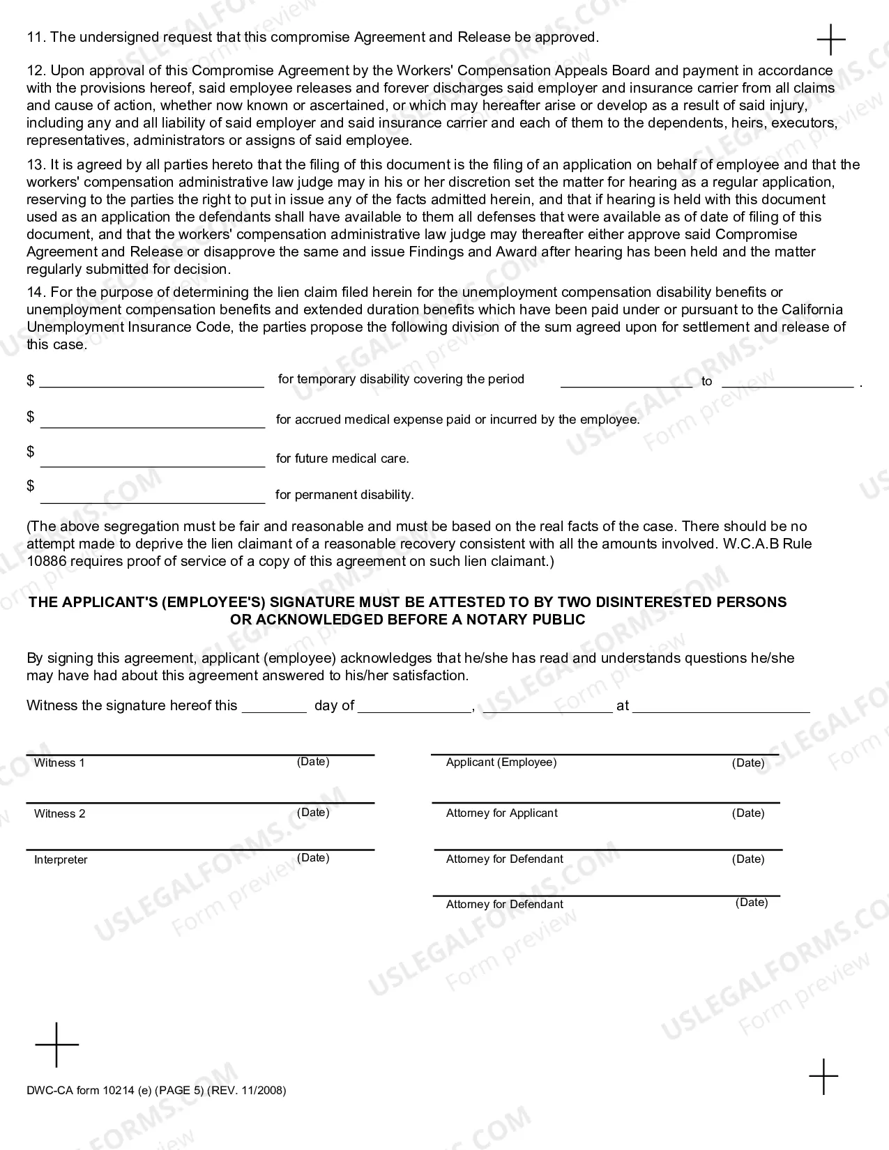 Preview Third Party Compromise and Release for Workers' Compensation
