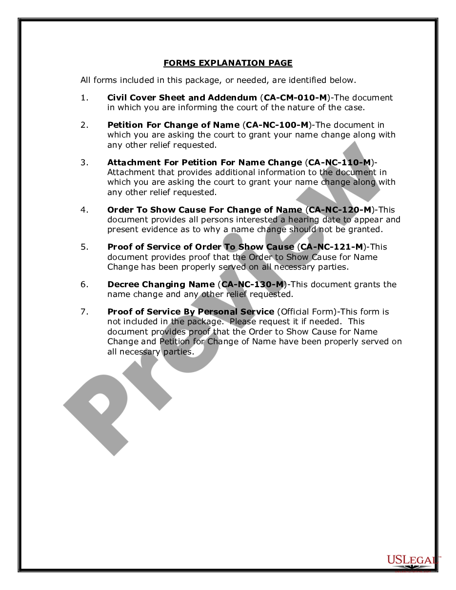 page 6 California Name Change Instructions and Forms Package for a Minor preview