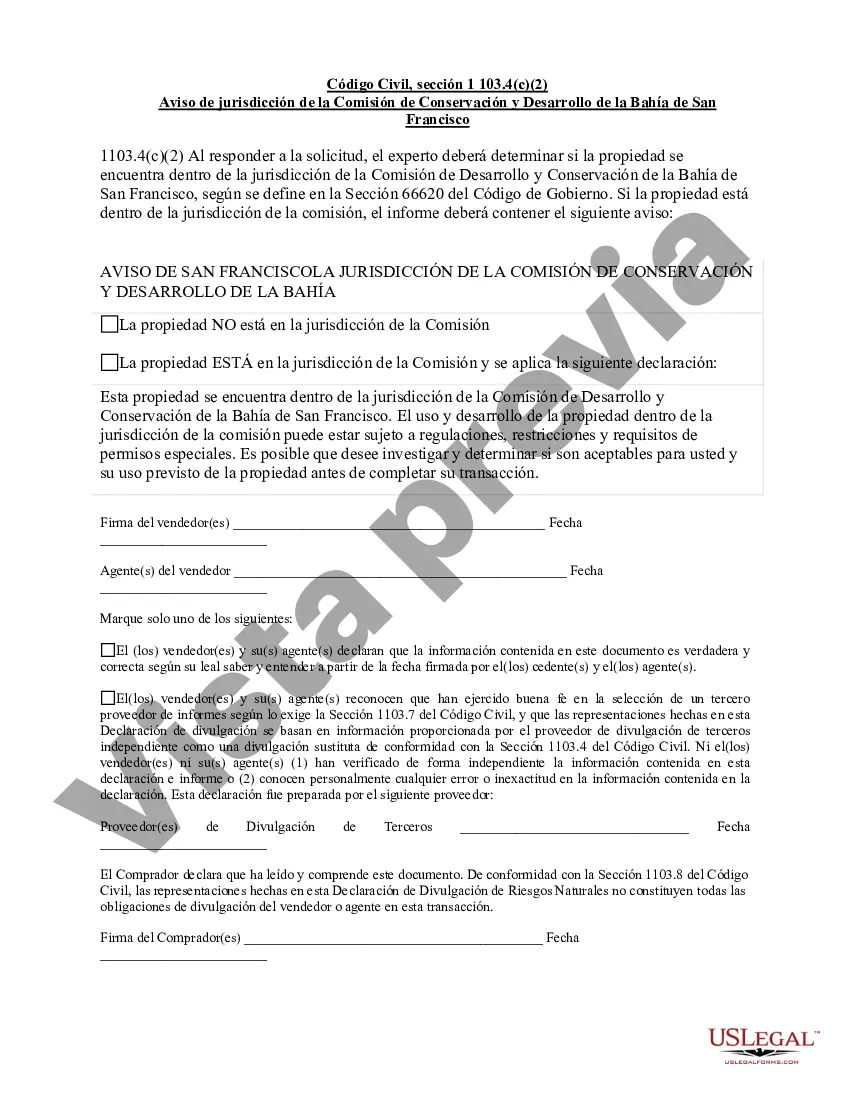 Preview Declaración de divulgación de riesgos naturales