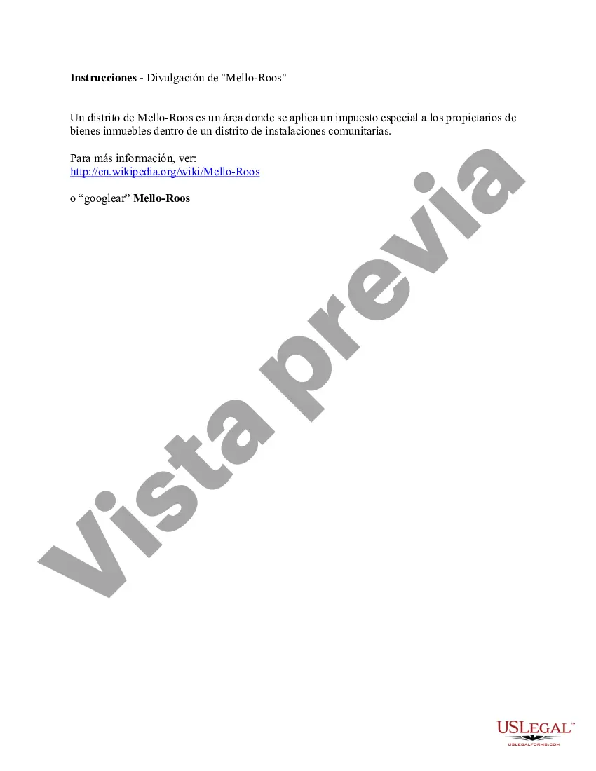 Preview Paquete de Divulgación Complementaria para la Venta de Bienes Raíces Residenciales