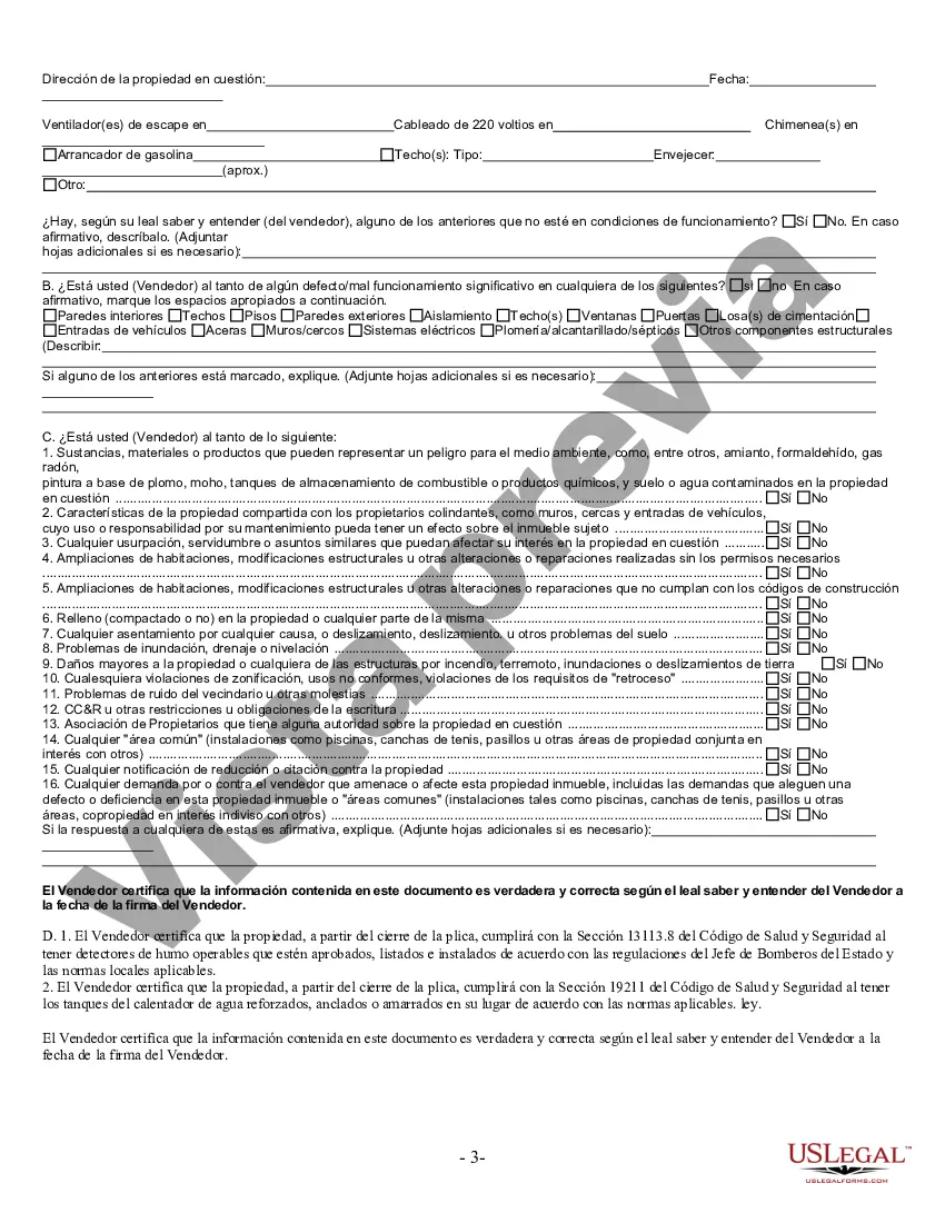 Preview Declaración de Divulgación de Ventas de Bienes Raíces Residenciales