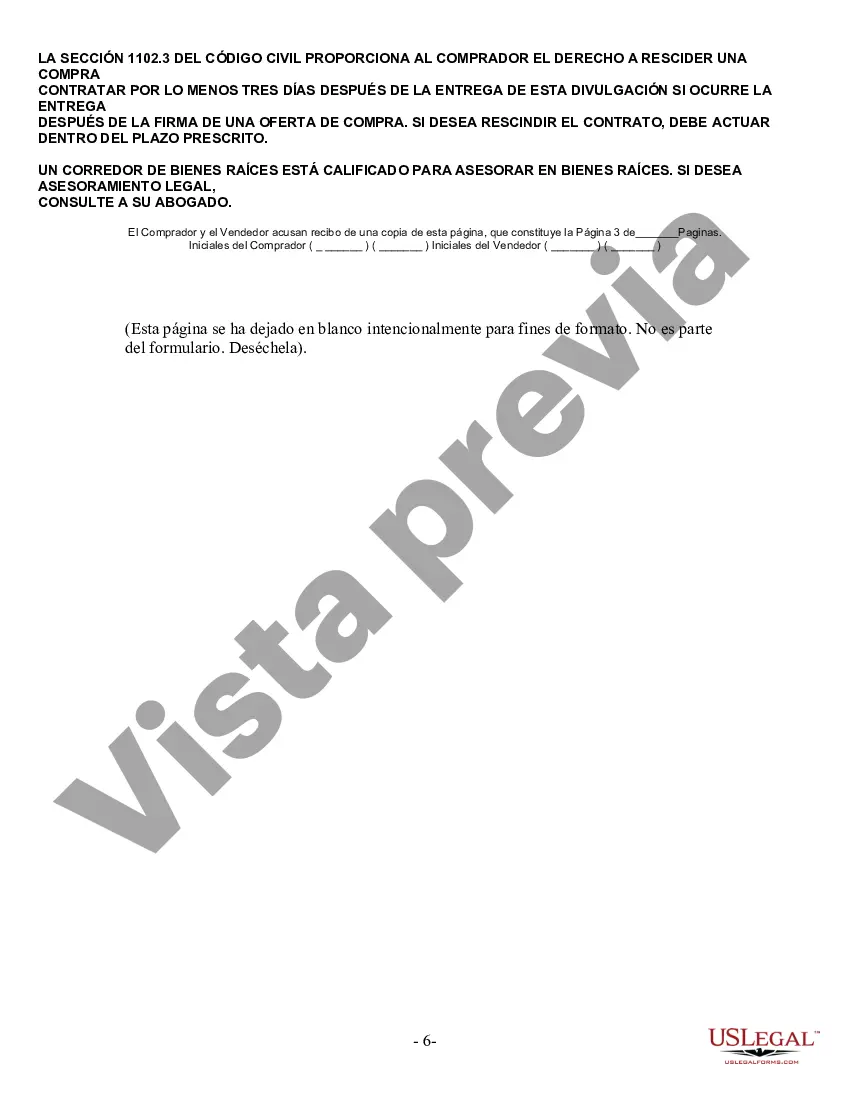 Preview Declaración de Divulgación de Ventas de Bienes Raíces Residenciales