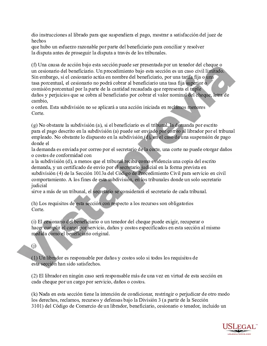 Preview Aviso de cheque sin fondos - Civil - Palabras clave: cheque sin fondos, cheque sin fondos