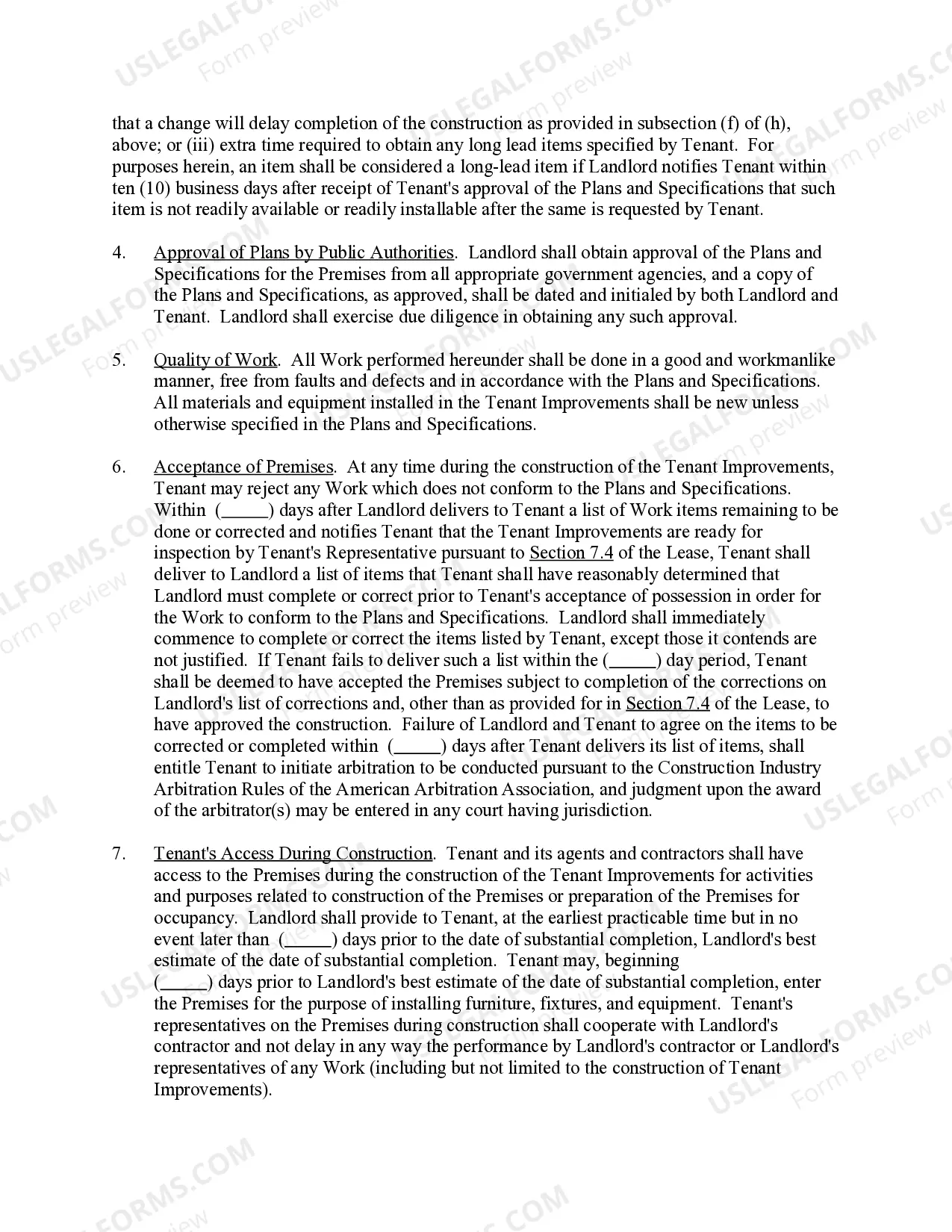 Preview Work Agreement