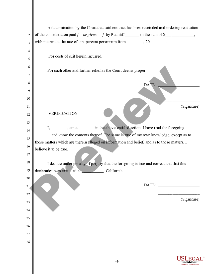 san-diego-california-complaint-for-rescission-for-contract-complaint