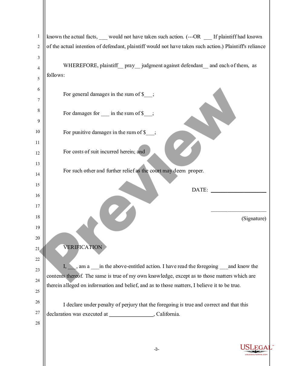 page 2 Complaint for Fraud by Inducement preview