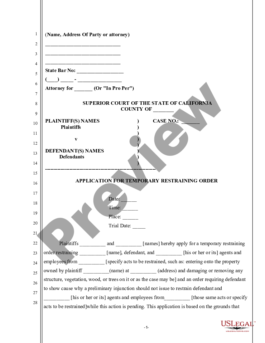 restraining order distance california