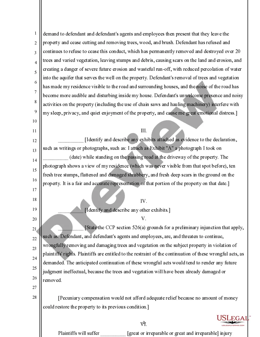 Get Declaration of in Support of Application for Temporary Restraining Order Preview Declaration of in Support of Application for Temporary Restraining Order