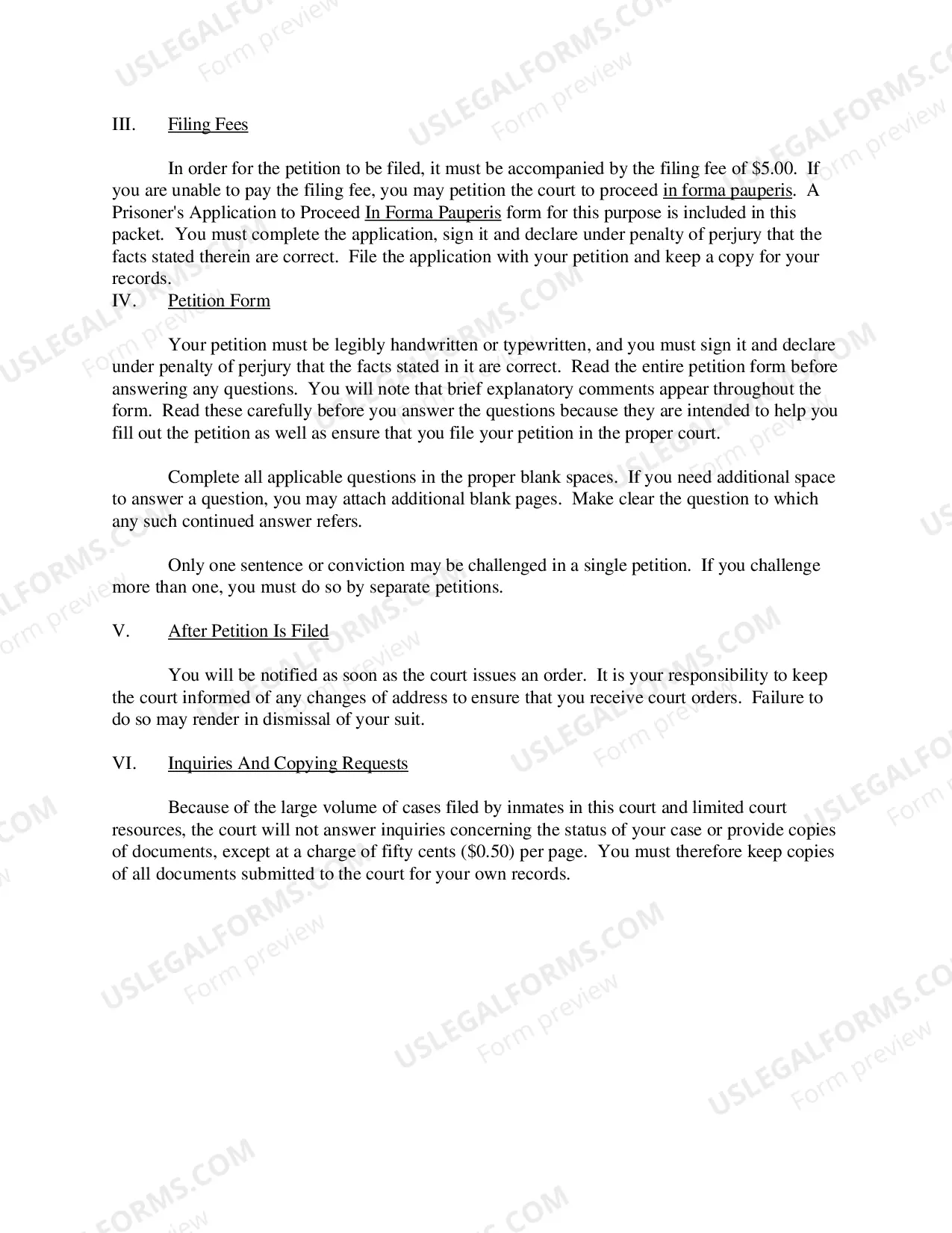Preview Petition for Writ of Habeas Corpus