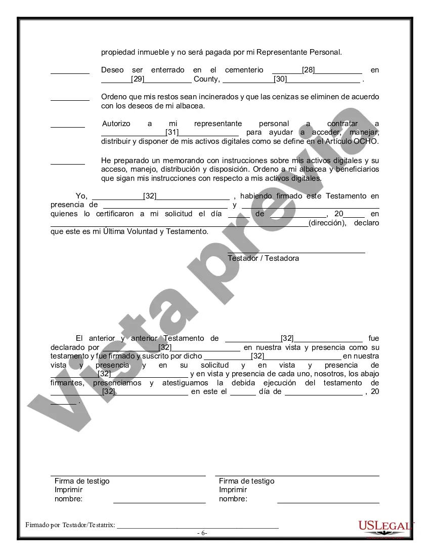 Preview Testamentos mutuos que contienen última voluntad y testamentos para personas solteras sin hijos