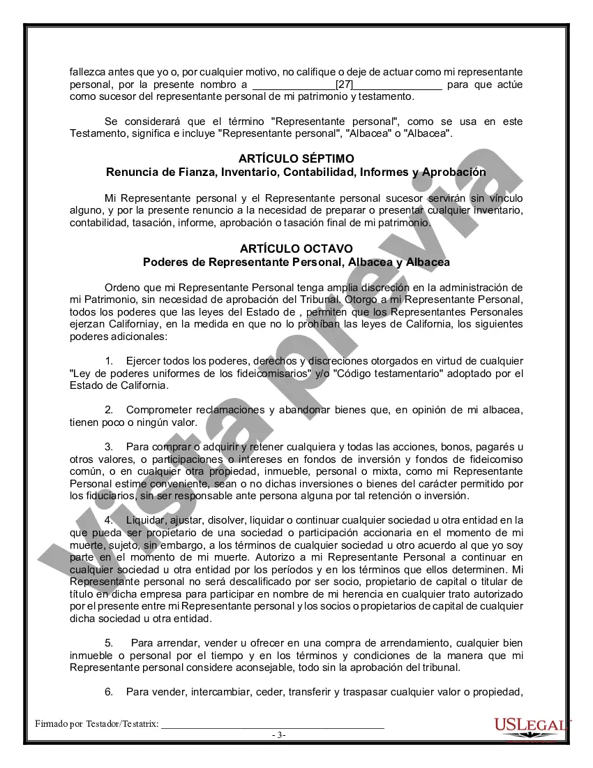 Preview Testamentos mutuos que contienen última voluntad y testamentos para personas solteras sin hijos