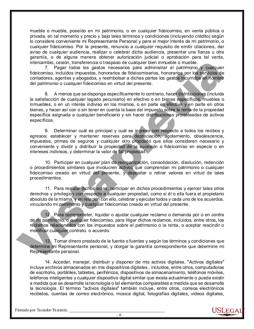 Preview Testamentos mutuos que contienen última voluntad y testamentos para personas solteras sin hijos