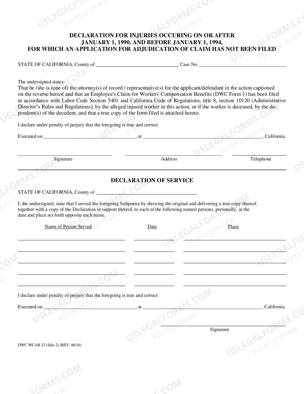 Preview Subpoena LAO for Workers' Compensation